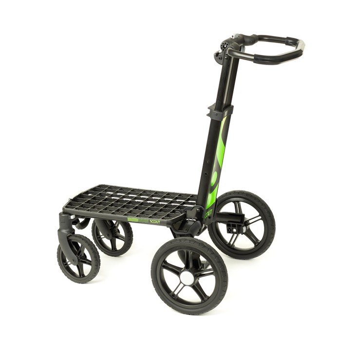 Scout Cart in Black or Silver - Folding Utility Cart with Baskets & Tray for Office or Home - Image 5